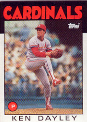 1986 Topps Baseball Cards      607     Ken Dayley
